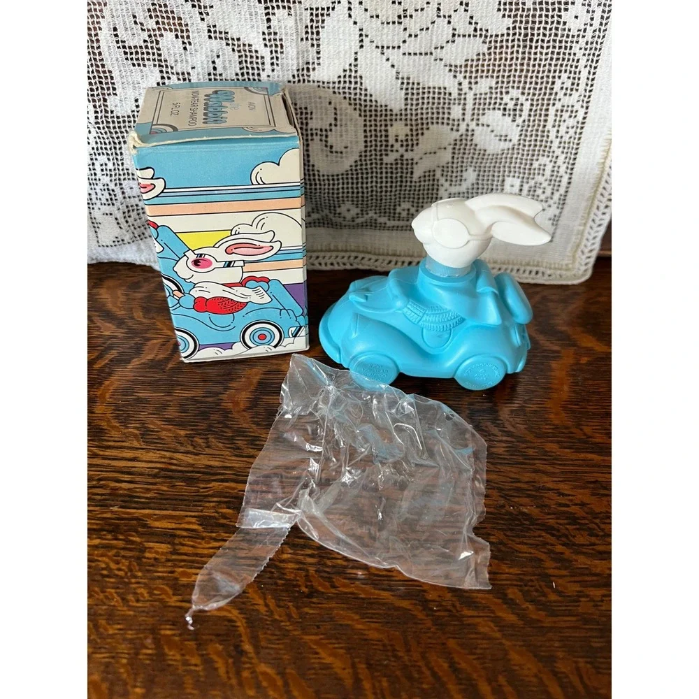 VTG NOS 1983 Avon The Wabbit Non-Tear Shampoo Blue Roadster Bottle with Decals